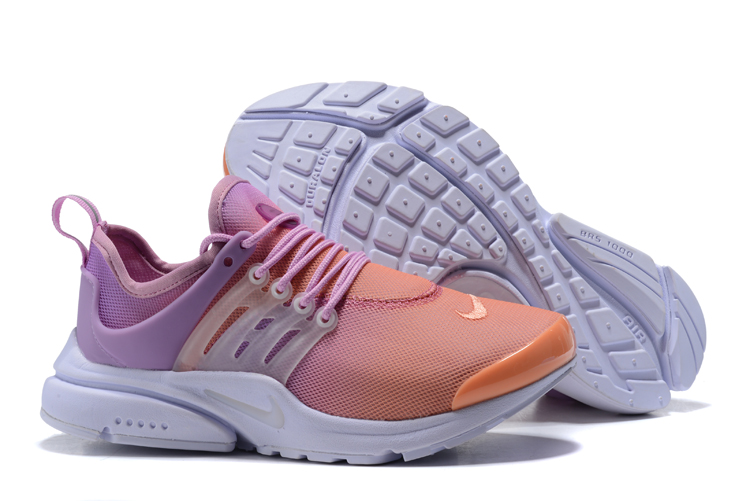 Women Nike Air Presto Orange Purple Shoes - Click Image to Close